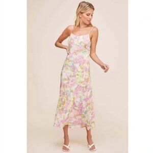 Anthropologie ASTR the Label Charisma Paste Tie Dye Midi Dress NWT Small JB